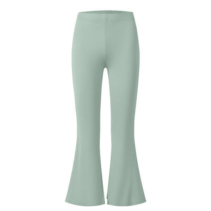 8-12 Years Kids Girls Solid Color Casual Flare Pants