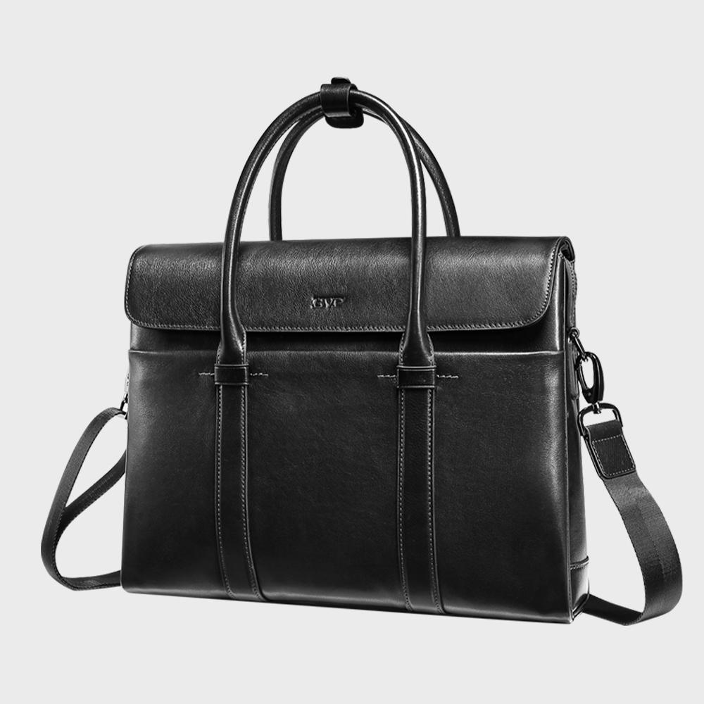 Bvp Bvp Business Genuine Cowhide Men'S Briefcase T1073 Black