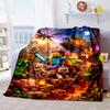 Classic Entertainment Sandbox Xbox Games Minecraft  blanket, home warming, four season bed decoration, sofa cover, flannel throwing blanket K2