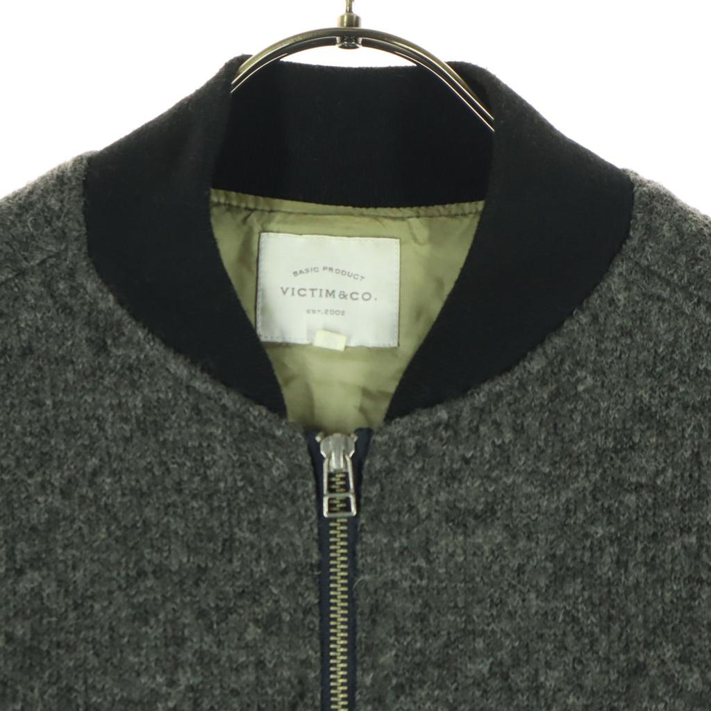 VICTIM Nach Farbe Langarm MA-1 Blouson M Grau schwarz Damen Gebraucht