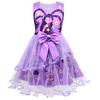 83144 Kids Girls Lily Lovebraids Print Bow Mesh Ruffle Princess Dress