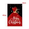 Banner Christmas Decorative Garden Flag Linen Ornament Accessories Courtyard