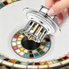 Hair Blocker Bathroom Brass Electroplating Basin Sink Pop Drain Stopper Anti Clogging Bounce Click Plug Modern High Quality