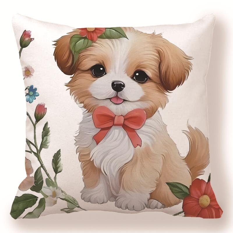 

Декоративная наволочка с принтом «Пара кошек» для спальни, гостиной, квадратная подушка, наволочка 45x45cm