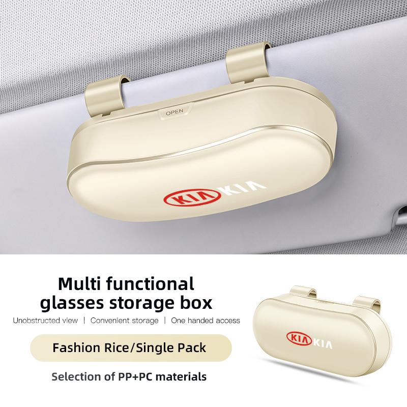 BTSOM1 Car Glasses Box Portable Auto Sunglasses Holder Eyeglass Case For KIA K5 K9 Sorento Ceed Sportage Carnival Stinger Forte Niro