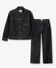Mindbridge [Set] Black Raw Denim Single-Pleat Set-Up