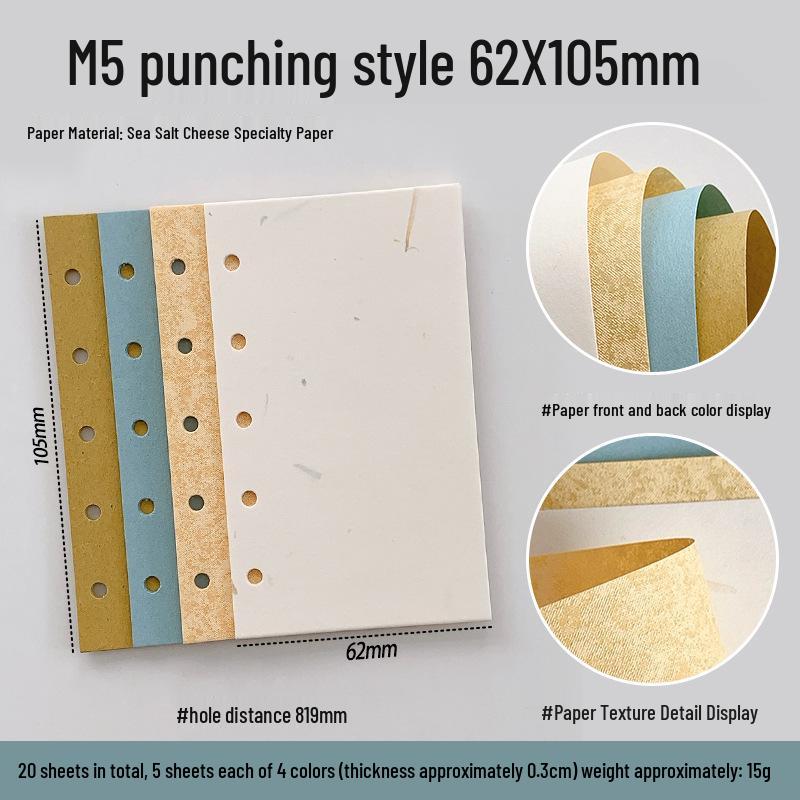 Sea Salt Cheese Mix Specialty Loose Leaf Planner Pages (M5A6A7)