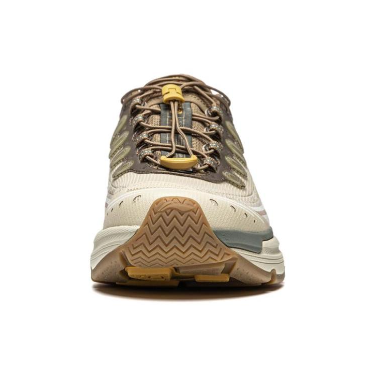 Li Ning Star Path Cushioning, Wear Resistant Low top Basketball Shoes Men's Umber White AGLT047-3