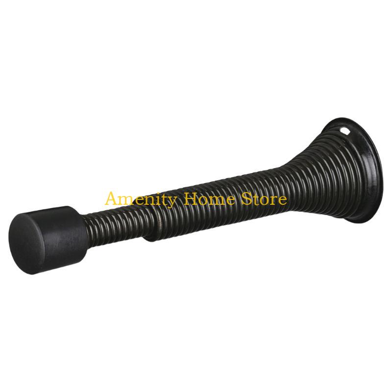 F26C Wall Mounted Spring Door Stop with Rubber Tip Wall Protects for Door Protections