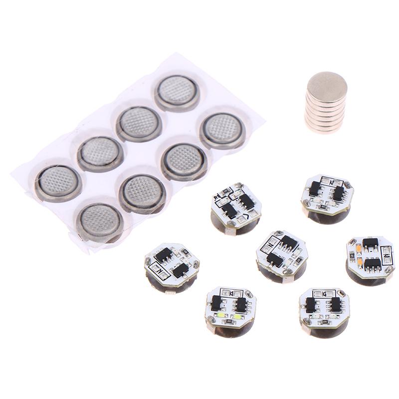 1Pc Led Magnetron Light Modeling Led Bright Wireless Lamp Diy Toys Model Magnetic Induction Lights W Button Battery + Magnet