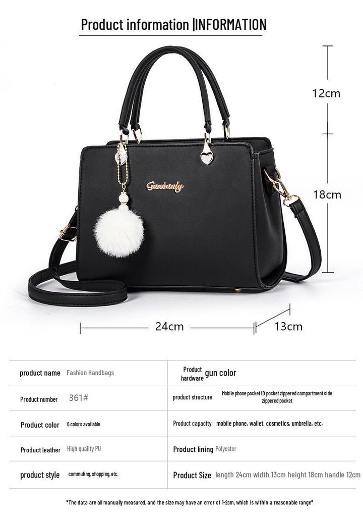 Four Seasons Fashionable Crossbody Single Shoulder Bag for Women - Versatile and Stylish Handbag for Trendy, Mature Style.