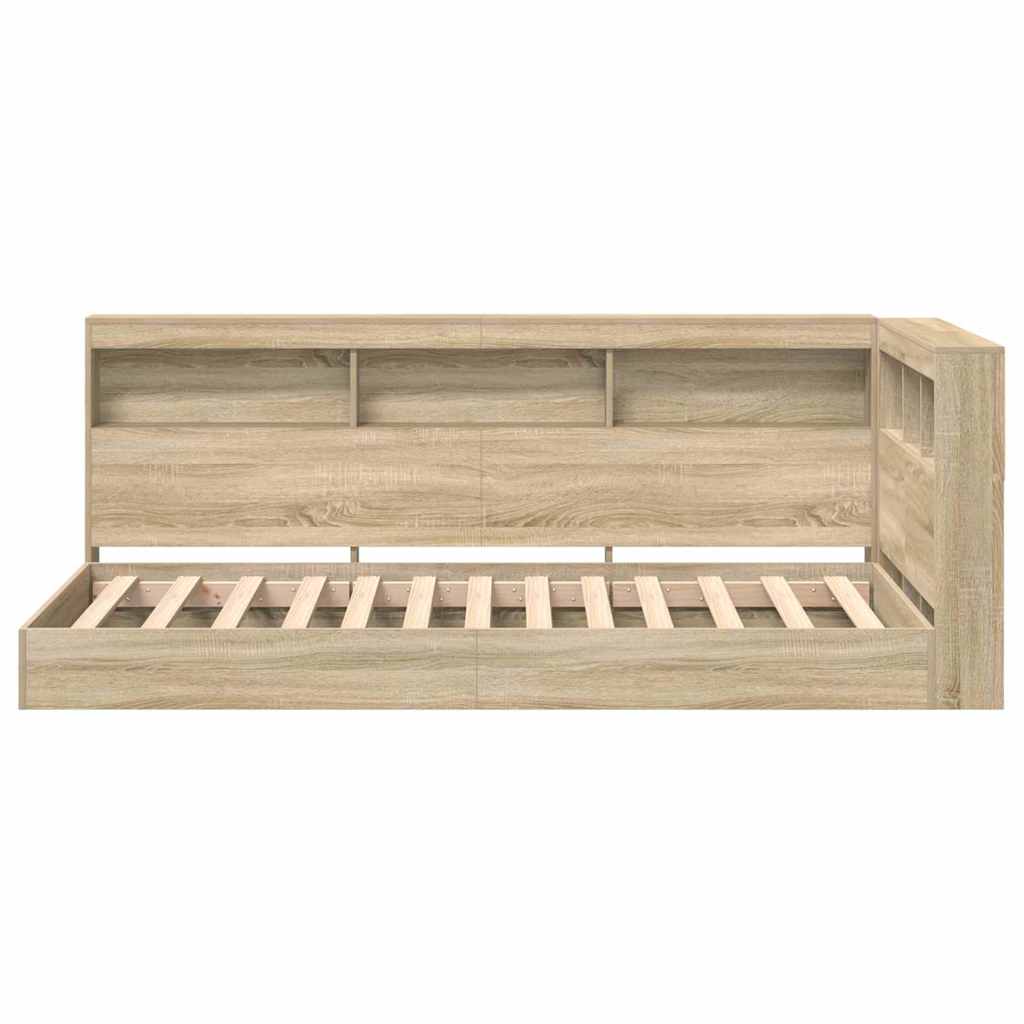 Bookshelf Bed Sonoma Oak 75 x 190 cm Particleboard