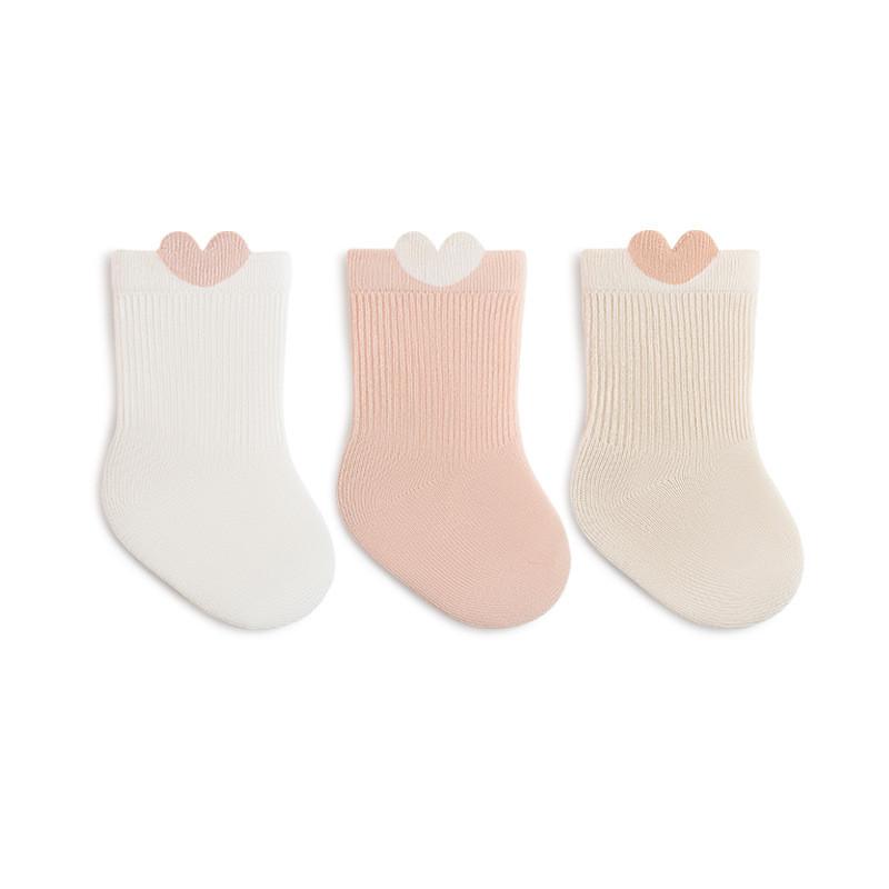 3 Pairs New Infant Baby Socks Solid Color Spring Autumn Toddler Boys Girls Casual Sock Cotton Socken For Children Kids 0-5 Years