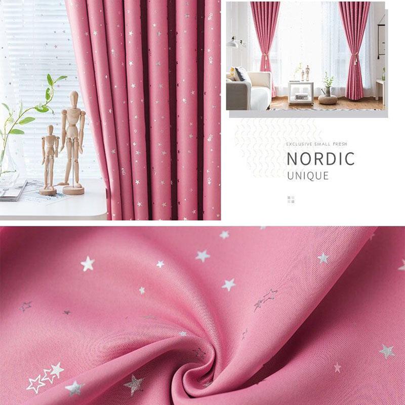 1/2pcs Hollow Out Stars Blackout Curtain for Living Room Window Curtains Bedroom Voile Hotel Home Decoration 1.5m*2.7m