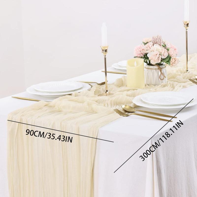 90x300 cm pletená látka běhoun Svatební narozeninová oslava banket dekorace gázová látka voálový ubrus Twist table cover