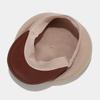 Internet Celebrity Beret Children Autumn and Winter British Retro Woolen Leather Brim Cap Painter Hat Tide
