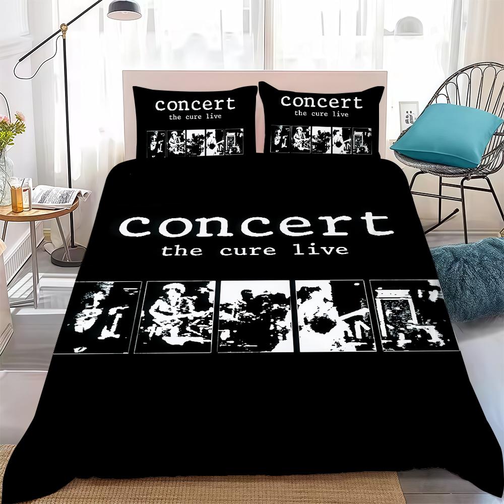 Band THE C-Cure-S Music Duvet Cover Set Soft Wash Bed 3 Piece Summer Comfortable Student Dormitory Home Baby Bedding Best seller