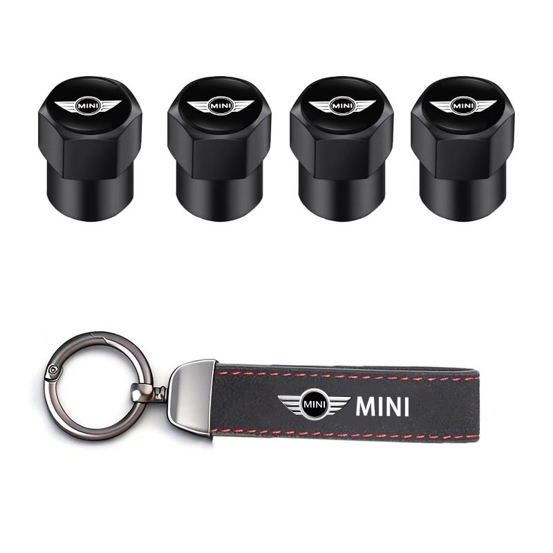 Car Tire Wheel Valve Caps Cover/Car Key Chain Ring Keychain For Mini Cooper JCW Works Cabrio F54 F55 F56 F57 F60 R50 R52 R53 R55 TC1