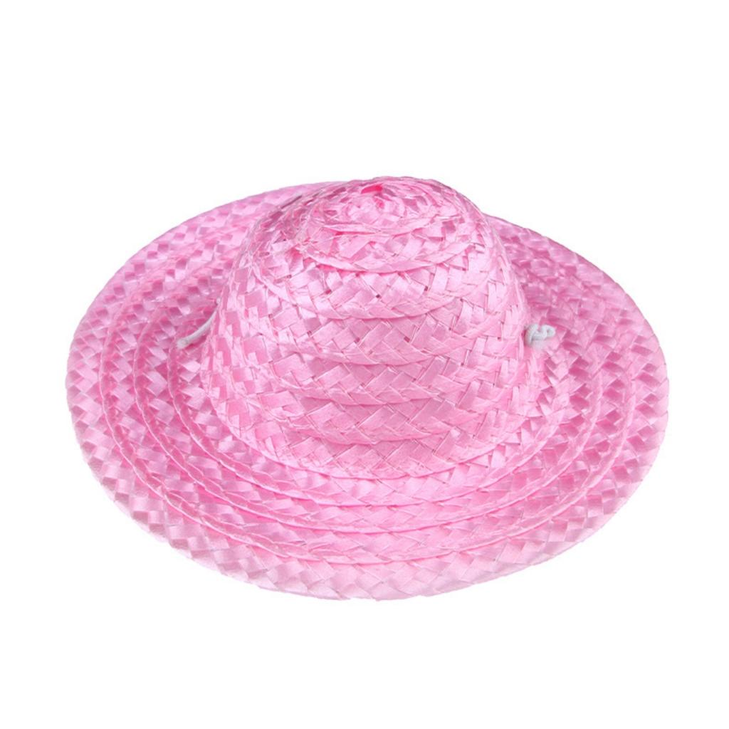 Haustier Strohhut Einstellbare Katze Hund Hut Teddy Sonnenschirm Hut Kopfbedeckung