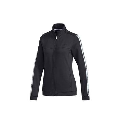 Neo Casual Retro Sports Stand Collar Knitted Jacket Women Jacket Black DM4326