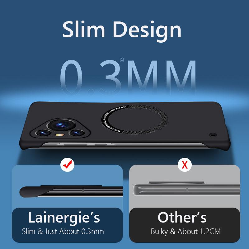Rahmenloses, magnetisches Magsafe Slim Case für Huawei Pura 70 Ultra Pro Plus Pura70 Pro Plus Kabelloses, randloses, mattes, hartes Backcover