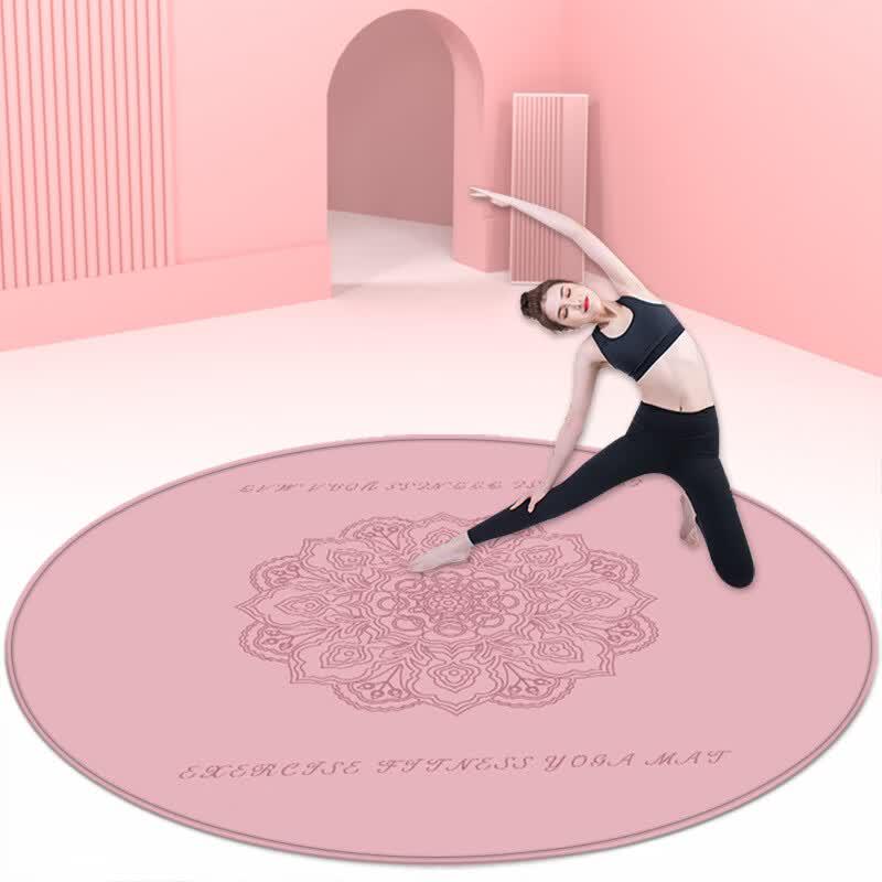 TLXT Round Floral Pink Yoga & Fitness Mat
