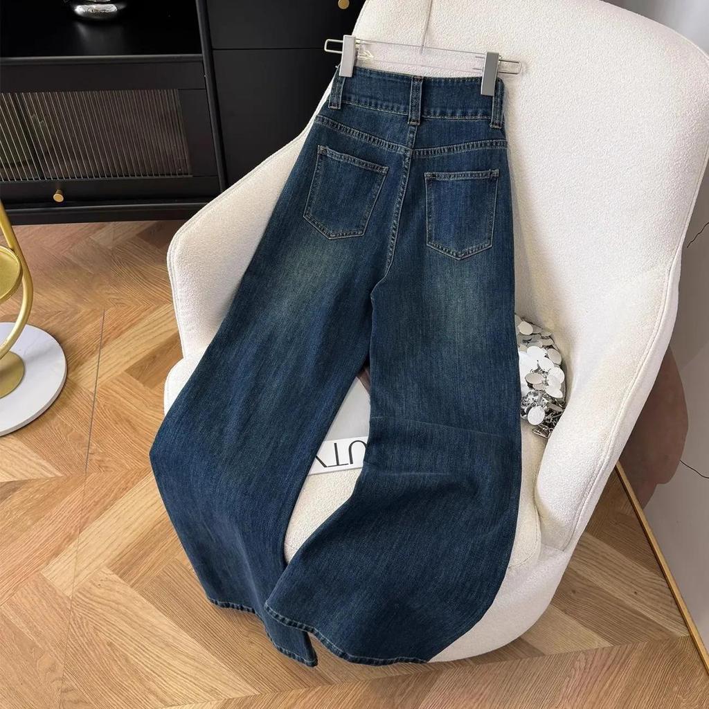 2025 Wide-Leg High-Waisted Flared Jeans for Women - Slimming, Loose Fit 