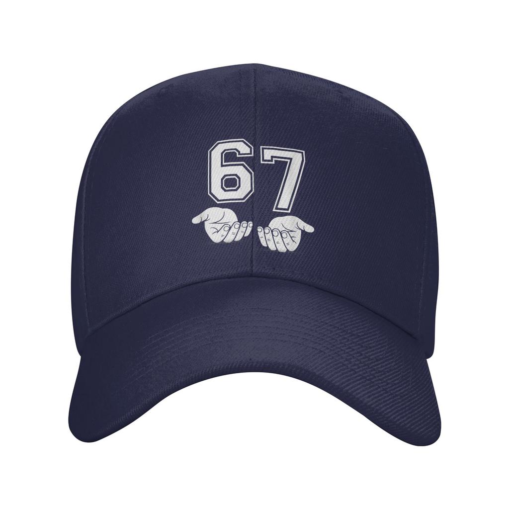 Six Seven 67 Minimal Number Design with Open Hands Casual Baseball Cap Outdoor Sports Trucker Hat Summer Sun Men Baseball Caps