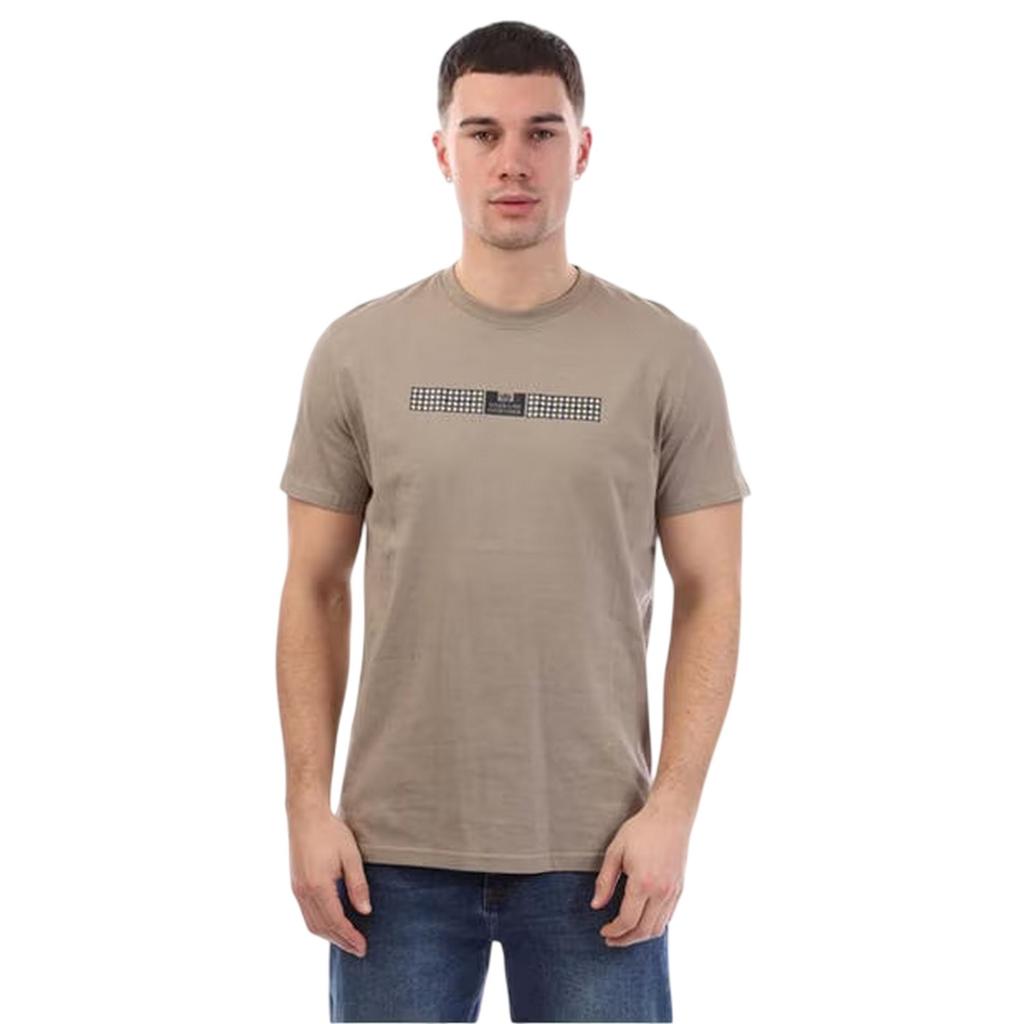 Weekend Offender Mens Shareck Checked Regular T-Shirt
