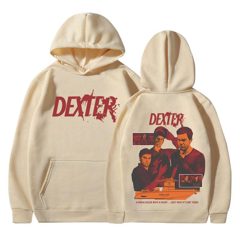 TV Play Dexter Morgan Grafik Kapuzenpullover Herren Damen Kleidung Lässige Fleece Kapuzenpullover Mode Vintage Übergroße Pullover
