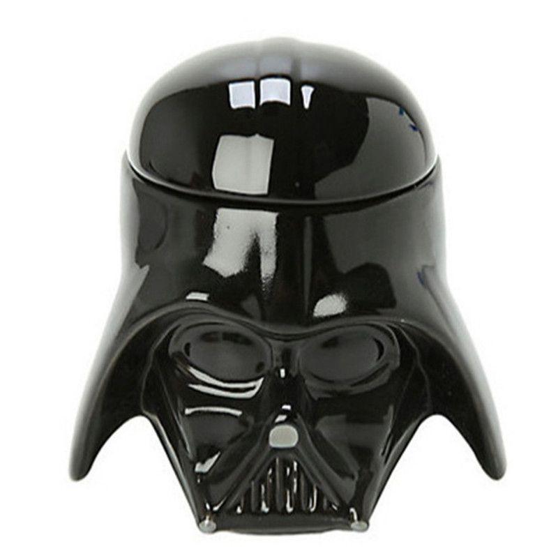 

Star Wars Stormtrooper Helmet Design Ceramic Mug With Heat-resistant Lid Top For Coffee Lovers DarthVader