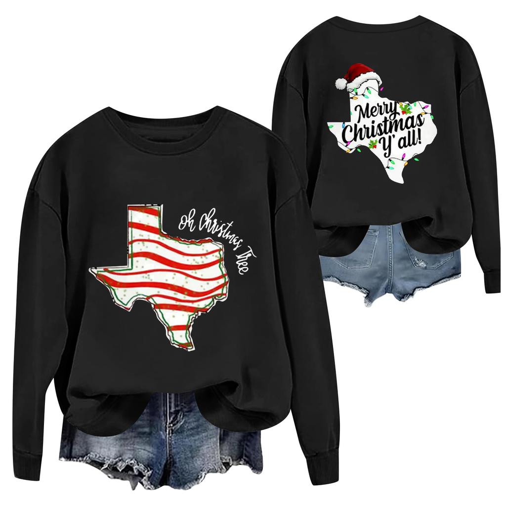 Vánoční trička a mikiny, Dámské mikiny, Mikiny přes hlavu s dlouhým rukávem, Dámské topy s dlouhým rukávem