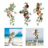 Artificial Flower Swag Handmade Rustic Floral Swag Backdrop Green Leaves Silk Flower for Backdrop Arbor Wall Party Reception