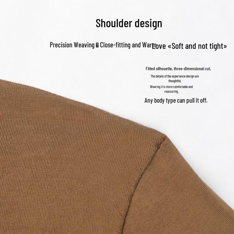 SHANSHAN Men's 100% Merino Wool Round Neck Sweater