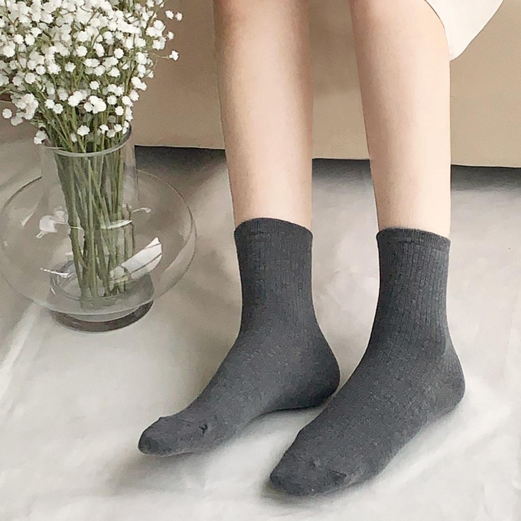 5 Pairs of Women's 4-season Pastel Mid-calf Socks