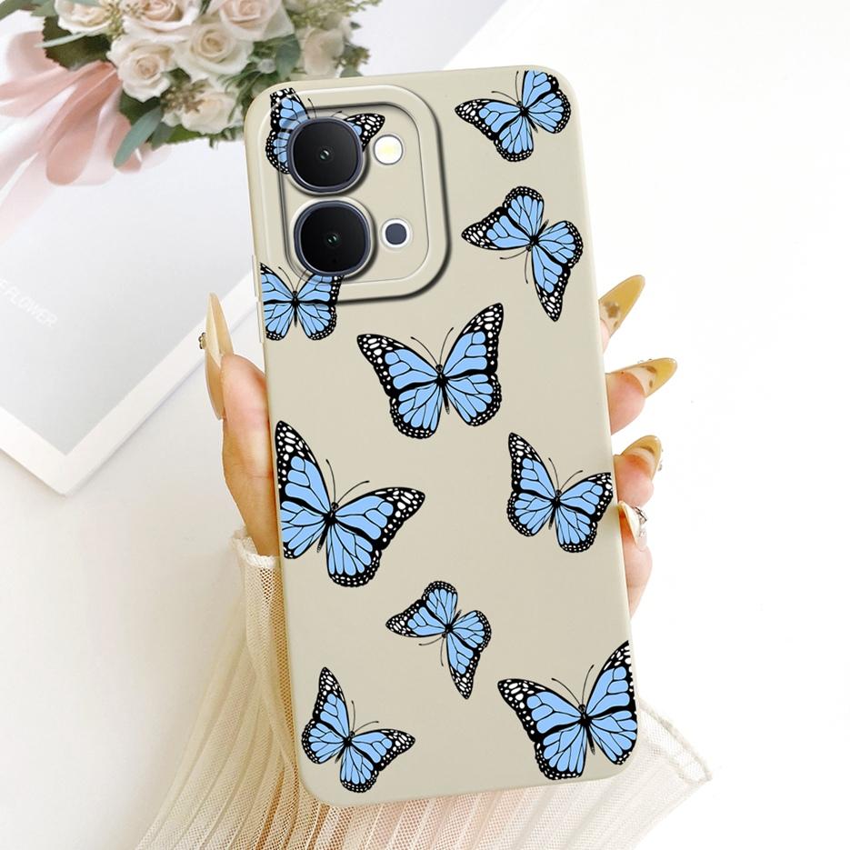 For Vivo Y31d 4G Case V2543 Stylish Girls Butterfly Painted Cover Soft TPU Phone Case For Vivo Y51 Pro 5G V2544 Vivo Y500i Shell