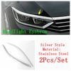Front Hoods Bonnet Garnish Strip Head Lights Lamp Eyelids Eyelash Cover Trim For Volkswagen Passat B8 2016 - 2018 Exterior Parts