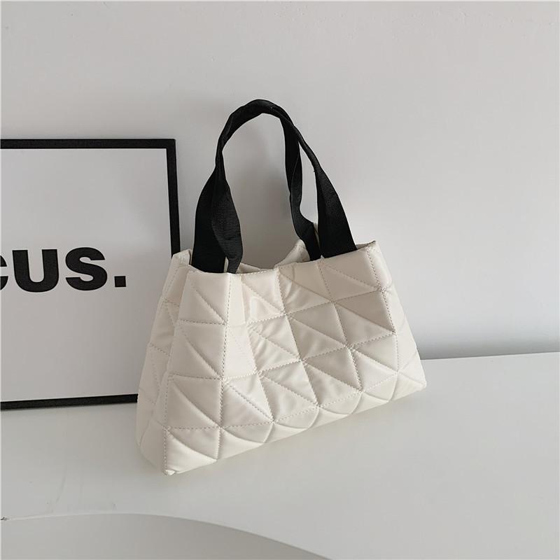 Stylish Chic Large Tote Bag For Women With Quilted Design And Pu Material In Brown And Black