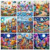 5D DIY Full Round Diamond Painting Colorful Home Abstract Series Home Decoration Art Craft Mosaic Painting