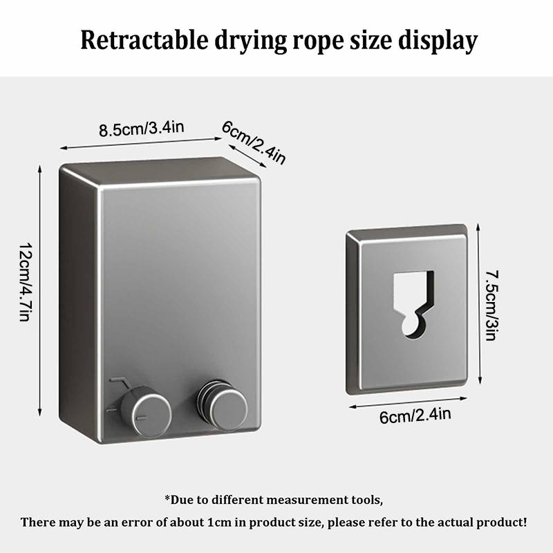 Varal Retrátil Sem Furos El Pendurado na Parede Rack para Secar Roupa Arame de Aço Interno Organizador Invisível Cabide de Lavanderia