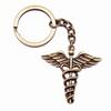 Medical Caduceus Charm Dragon Anime Keychain Hospital Souvenir 28mm Ring