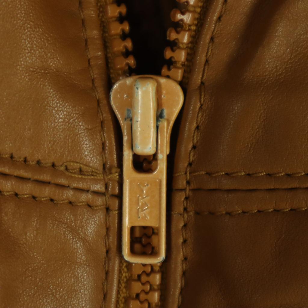 Langarm Füllung in Baumwoll-Lederjacke M Braun Herren Gebraucht