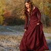 Classic Mid-century Party Long-sleeved Crewneck Slim-fitting Women's Dress