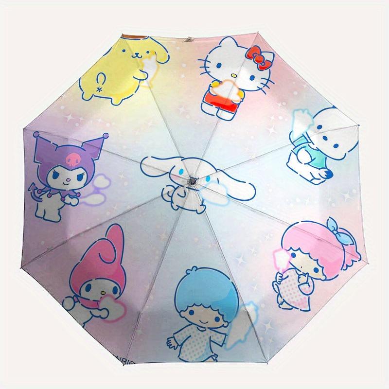 1pc Sanrio Characters Circular Arrangement Umbrella with Plastic Handle,Suitable for All Seasons Home Travel Outdoor UmbrellaSanlio291