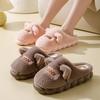 Cotton Slippers Home Autumn and Winter Cartoon Rabbit Ears Cotton Mop Velvet Warm Cotton Shoes Platform Couple Hair Slippers