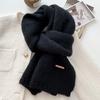 High end Solid Color Wool Blended Knitted Scarf for Women Autumn and Winter Japanese Versatile Soft and Waxy Warm Woolen Scarf for Men
