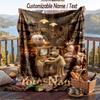 Coperta Plaid in Flanella con Testo Personalizzato, Coperta Leggera e Accogliente per Letto e DivanoWallace & Gromit