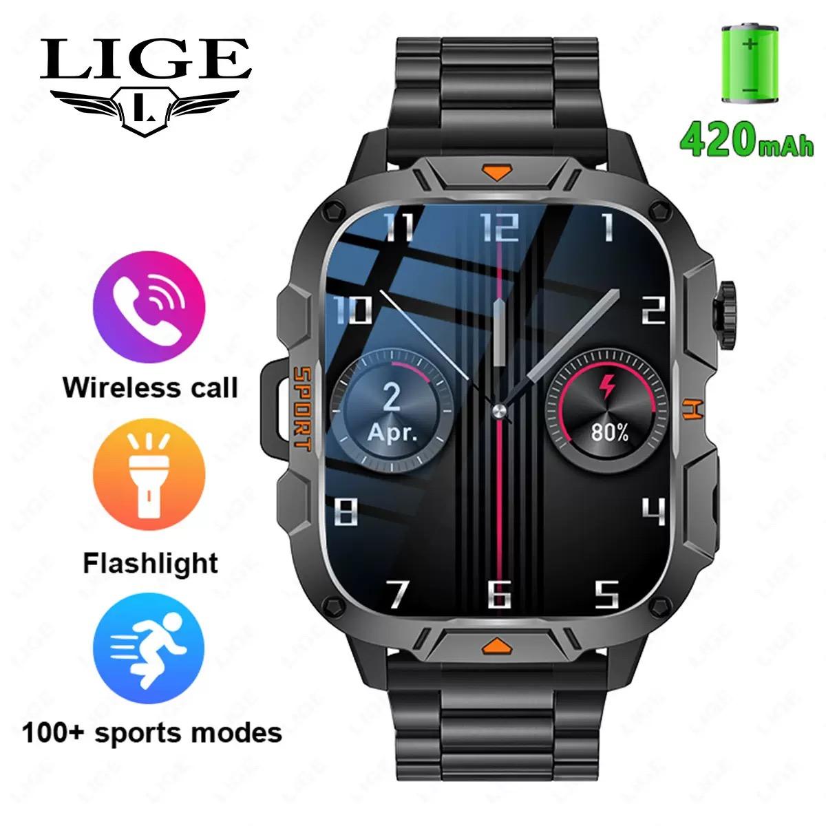 

Новые прочные военные GPS-смарт-часы для мужчин, AMOLED HD-экран, измерение пульса, Bluetooth-звонки, водонепроницаемые, для активного отдыха, 2025