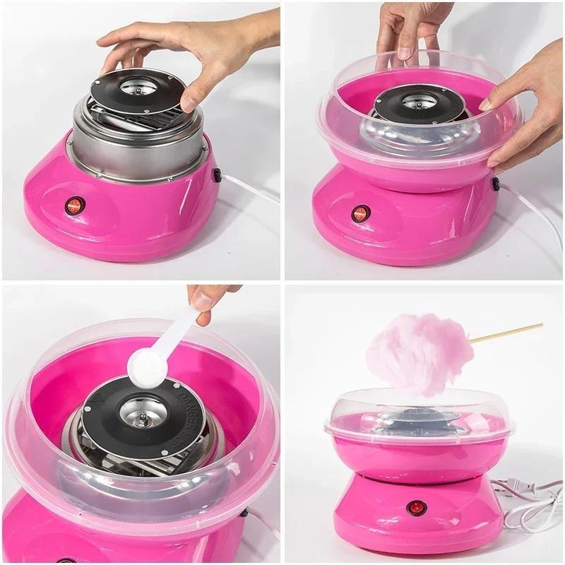 Electric DIY Cotton Candy Maker Mini Portable Cotton Sugar Floss Machine Household Marshmallow Food Processor 260*260*180mm
