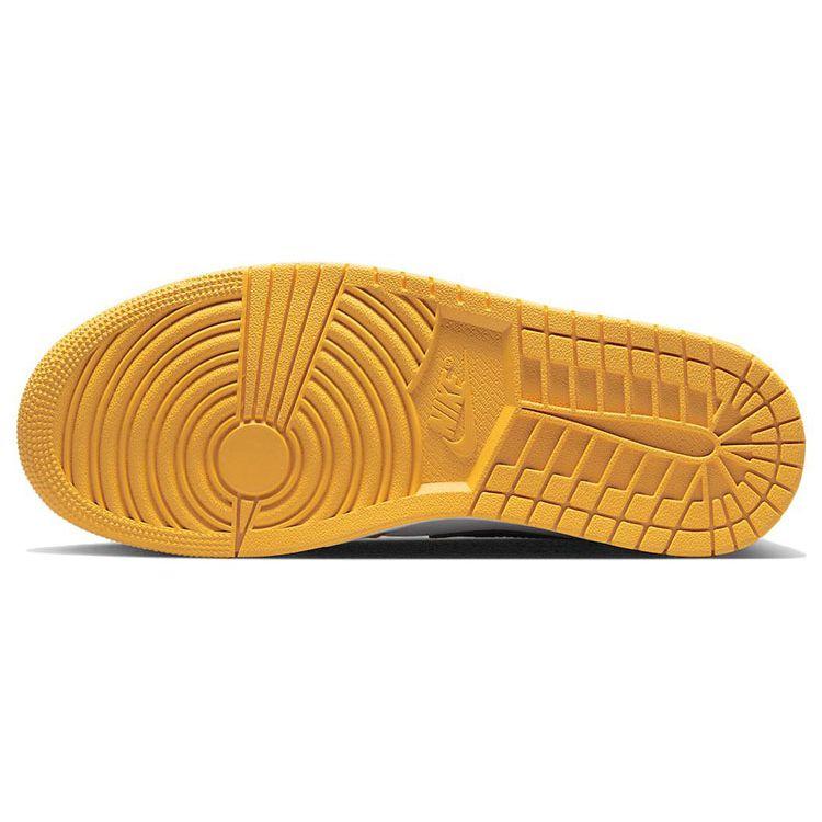 Air Jordan 1 Mid Reverse Yellow Toe Męskie Trampki Taxi Biały Czarny 554724-701